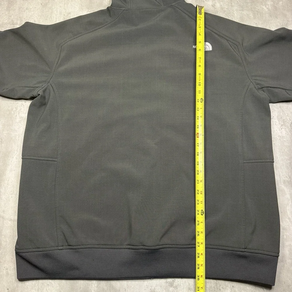 North Face Men's Hooded Softshell Full Zip Jacket Gray XXL Nimble Windwall